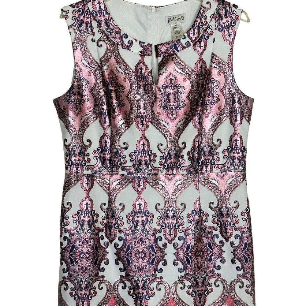 Enfocus Studio Women's Dresses Color Pink, White  Size 14 Sku 2383